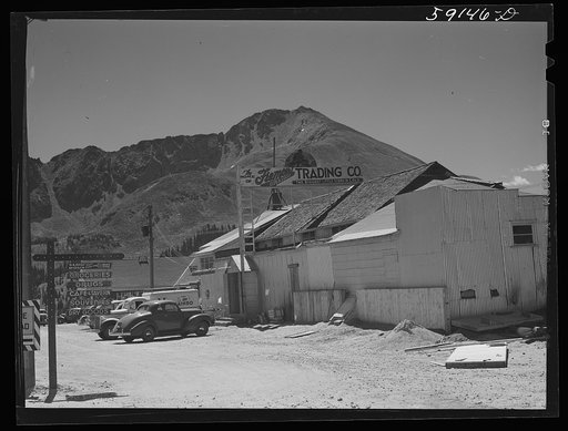 Stores opposite Molybdenum Company mine. Climax, Colorado
