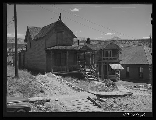 Houses in old mining town. Leadville, Colorado