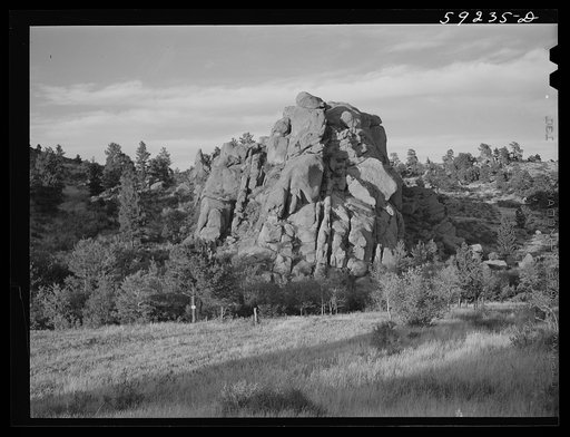 Grotesque limestone formations on ranch near Buford, Wyoming