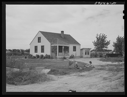 Untitled photo, possibly related to: FSA (Farm Security Administration) project family's home. Scottsbluff, North Platte River Valley, Nebraska