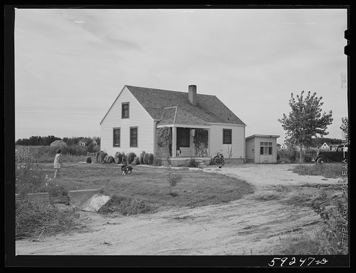 Untitled photo, possibly related to: FSA (Farm Security Administration) project family's home. Scottsbluff, North Platte River Valley, Nebraska