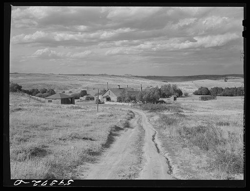 Ranch buildings on King ranch. Laramie, Wyoming