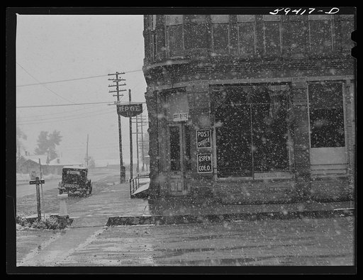 Post office in blizzard. Aspen, Colorado