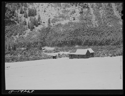 Untitled photo, possibly related to: Ashcroft, Colorado. Ghost mining town after early blizzard