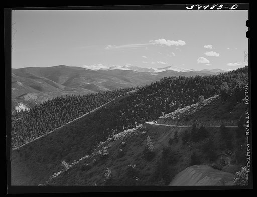Road through the mountains from Idaho Springs to Central City, Colorado