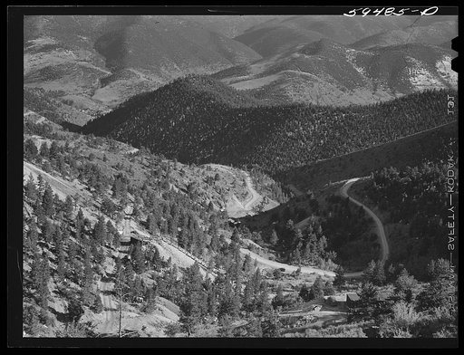 Untitled photo, possibly related to: Road through the mountains from Idaho Springs to Central City, Colorado