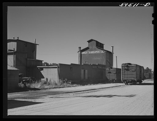 Grain storage elevator. Greeley Cooperative, Colorado