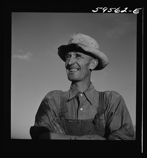 Untitled photo, possibly related to: Elmer A. Colpitts, on the board of directors of the cooperative association of Scottsbluff Farmsteads, a FSA (Farm Security Administration) project. He came from the land use area around Crawford, Nebraska, extremely dry land with no irrigation, in 1938. He works