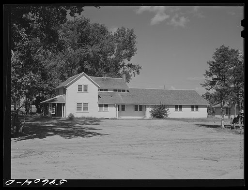 Office building at Two Rivers Non-Stock Cooperative, a FSA (Farm Security Administration) co-op. Waterloo, Nebraska