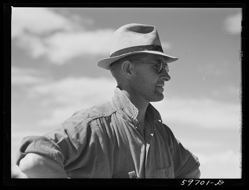 A.E. Scott's son, Charles, on their farm northeast of Scottsbluff, Nebraska (see general caption number 1)