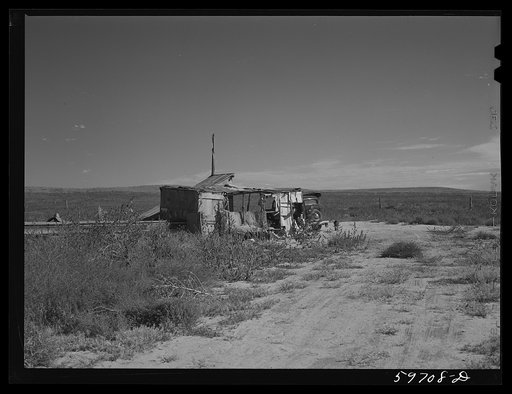 Untitled photo, possibly related to: Abandoned farms and homes in the dry land area of the Sandhills northeast of Scottsbluff, Nebraska. See general caption number one