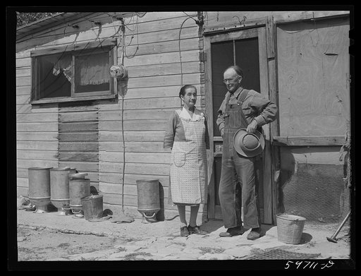 A.E. Scott and his wife on their farm northeast of Scottsbluff, Nebraska (see general caption number 1)