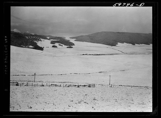 Farmland after early fall blizzard. Southwest of Denver, Colorado