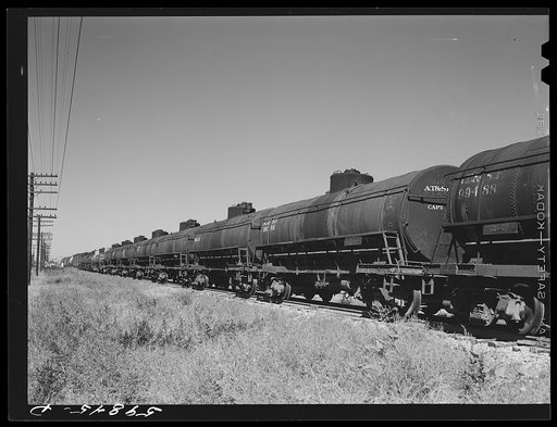 Oil tank cars. Wichita, Kansas