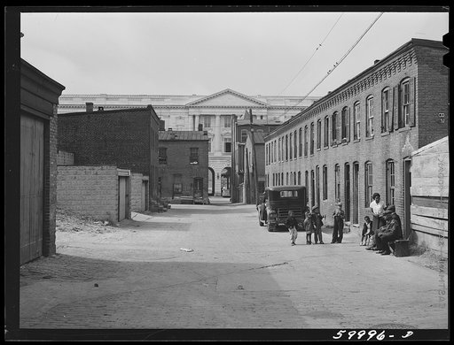 Schoots Court, Washington, D.C. The Senate office building is in the background