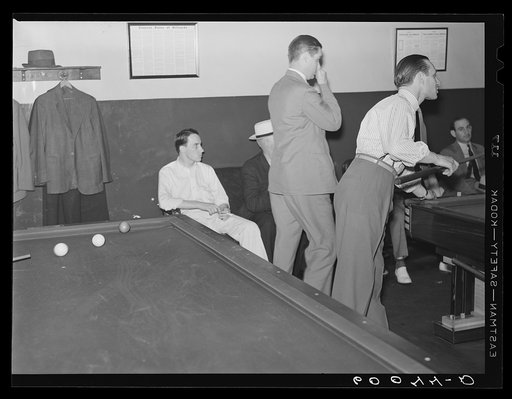 Untitled photo, possibly related to: Pool hall. Elkins, West Virginia