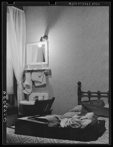 Hotel bedroom. Elkins, West Virginia