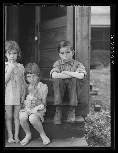 Untitled photo, possibly related to: Children living in slum area. Elkins, West Virginia