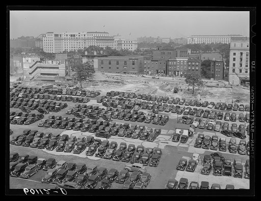 Parking lot for government employees. Washington, D.C.
