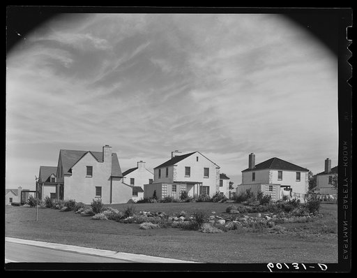 Group of homes with rock garden