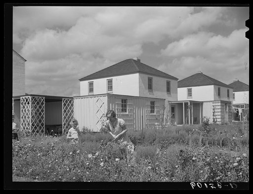 Resident of Greendale, Wisconsin, working in garden