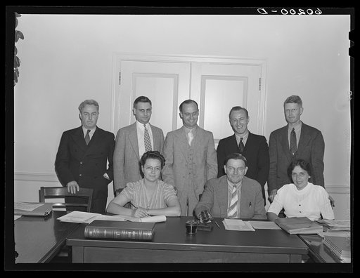 Untitled photo, possibly related to: Meeting of the town council. Greendale, Wisconsin