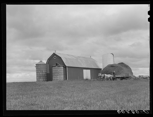Barn and silos. Chippewa County, Wisconsin