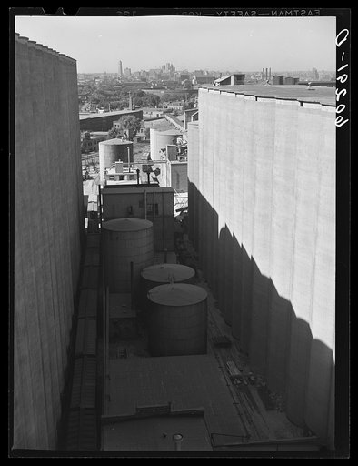 Untitled photo, possibly related to: Archer-Daniels grain elevator. Minneapolis, Minnesota