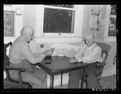Card game in Northern Minnesota Pioneers' Home. Spooner, Minnesota