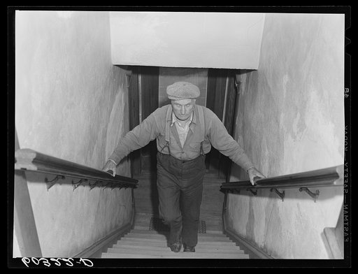 Untitled photo, possibly related to: Former residents in the northern Minnesota pioneers' home which was established by the government to care for the former squatters and lumberjacks who were displaced from their homes in the Beltrami Island area