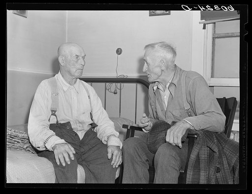 Former lumberjacks, now residents of Northern Minnesota Pioneers' Home, Spooner, Minnesota