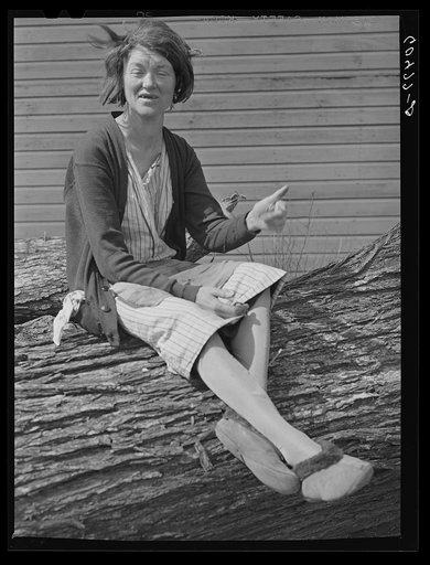 Woman who lives in riverfront shacktown. Dubuque, Iowa