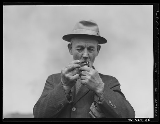 Resident of shack town on outskirts of Dubuque, Iowa