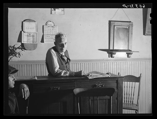 A.E. Blum, proprietor of thirty-five cents a night hotel. Dubuque, Iowa