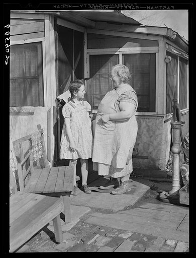Untitled photo, possibly related to: Resident of riverfront shacktown. Dubuque, Iowa