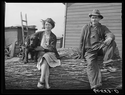 Untitled photo, possibly related to: Woman who lives in shack town along Mississippi River bottoms. Dubuque, Iowa