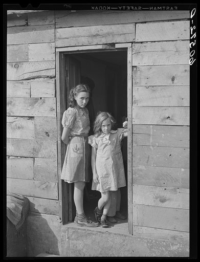 Children living in shack town along river bottoms. Dubuque, Iowa