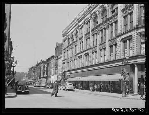 Main street of Dubuque, Iowa