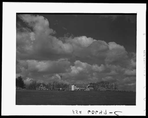Iowa corn farm, Grundy County, Iowa. Field in the foreground was the scene of the national cornhusking contest in 1932