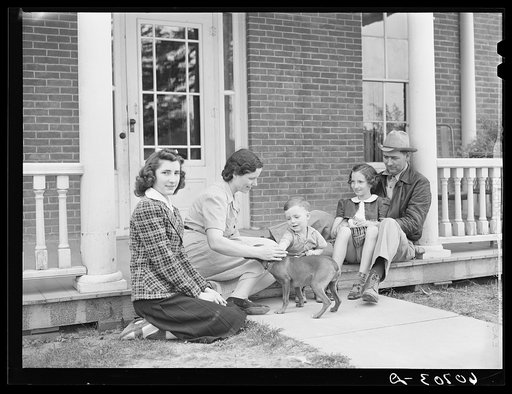 Western Iowa corn farmer and family. Monona County, Iowa