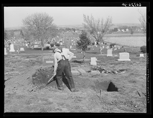 Gravedigger. Woodbine, Iowa