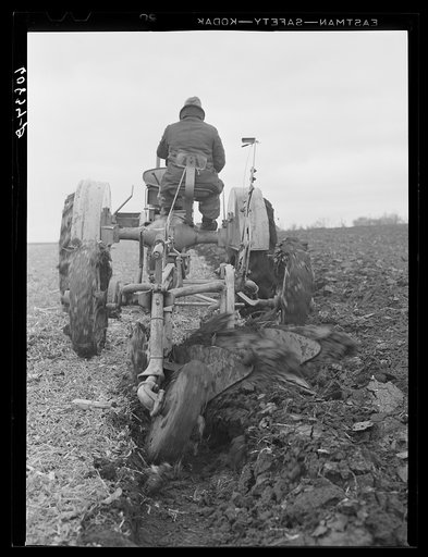 Untitled photo, possibly related to: Spring plowing. Greene County, Iowa