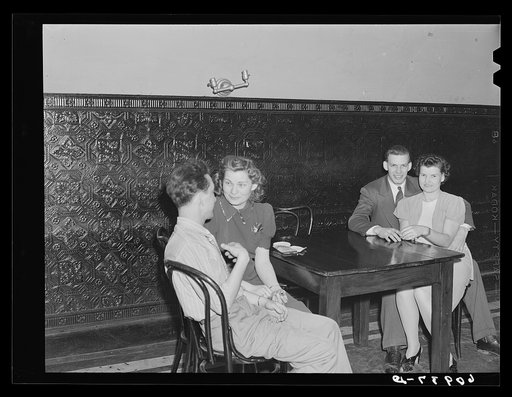 Young couples in beer parlor. Cairo, Illinois