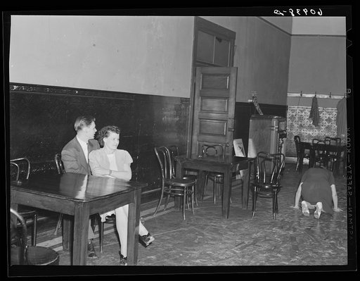 Untitled photo, possibly related to: Young couples in beer parlor. Cairo, Illinois