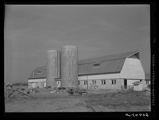 Cooperative dairy barn at Deshee Unit, Wabash Farms, Indiana