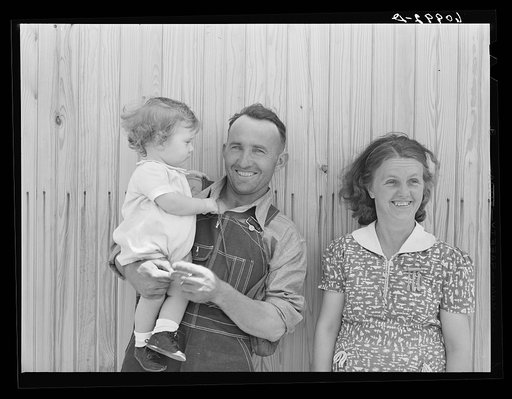 FSA (Farm Security Administration) tenant purchase borrower with wife and child, Crawford County, Illinois