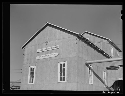 Co-op cotton gin. Southeast Missouri Farm project