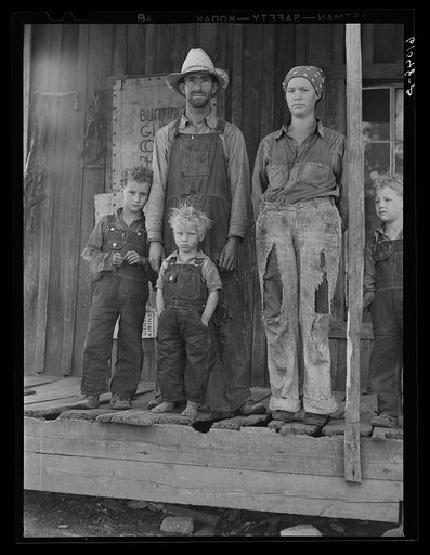 Untitled photo, possibly related to: Ozark Mountain farmer and family. Missouri