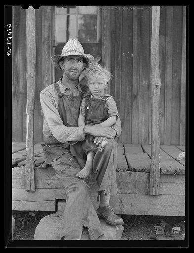 Untitled photo, possibly related to: Ozark Mountain farmer and family. Missouri
