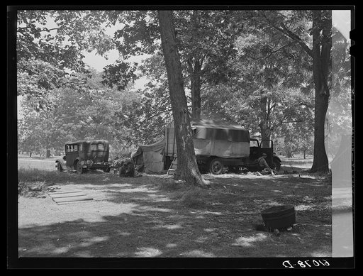 Roadside camp of migrant fruit workers. Berrien County, Michigan